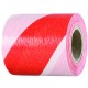 Сигнална лента - 80mm x 100m, черв./ бяла Сигнална лента - 80mm x 100m, черв./ бяла
